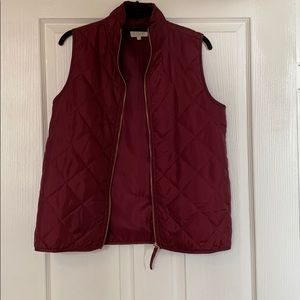 Mud Pie burgundy quilted vest